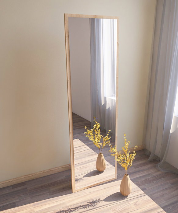 Hanah Home Espejo de Pie 50x160 cm MDF Natural
